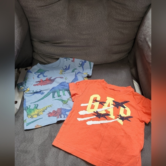 GAP Other - GAP Orange Graphic Tee and Dinosaur Print Tee